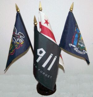 911 Four-Flag Desk Set: 911 + NY + PA + DC