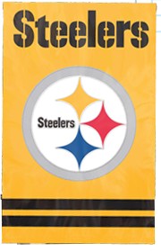 Deluxe Two-Sided Steelers Banner - Gold, 28" x 44"