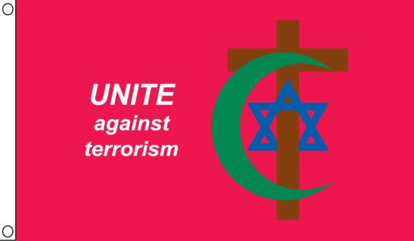 3' x 5'  "UNITE Against Terrorism" nylon flag