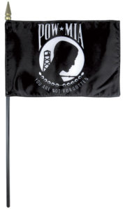 desktop, mounted flag for the POW-MIA